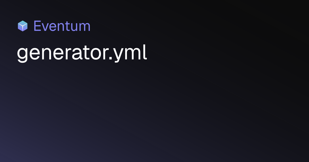 generator.yml | Eventum