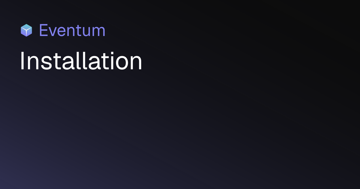 Installation | Eventum